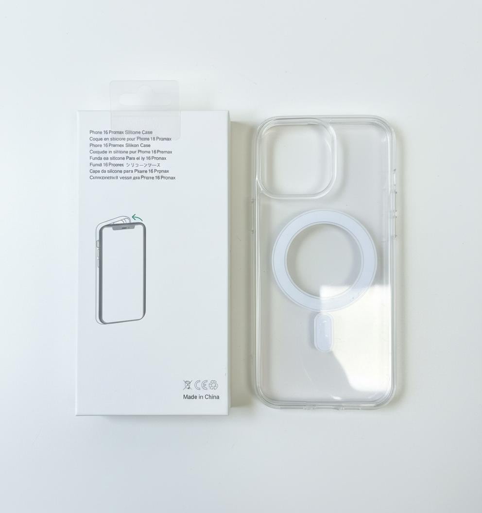 Прозрачный чехол MagSafe (силикон + поликарбонат) фото 2